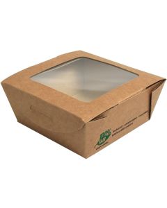 Image Boite pour repas carrée - 350 ml - Carton PAP STAR Pure