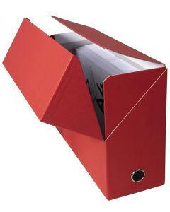 Boîte de classement Papier toilé - Dos 120 mm - Rouge : EXACOMPTA Visuel