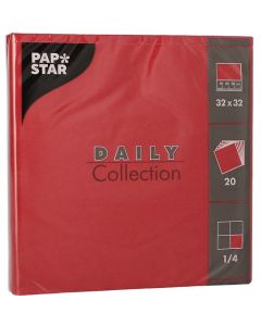 Photo Serviettes de table en papier - 330 x 330 mm - Bordeaux PAP STAR Color