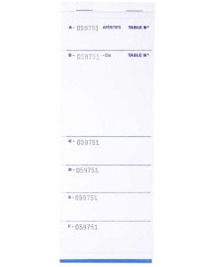 Exacompta 96207E Bloc BRASSERIE Autocopiant Dupli - 260 x 96 mm (Restaurant)