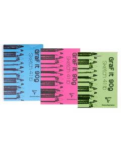 Bloc de 80 feuilles de papier à dessin A4 : CLAIREFONTAINE GraF It Modèle