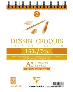 Bloc de 50 feuilles de papier à dessin A4 CLAIREFONTAINE