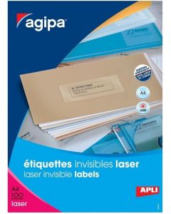 AGIPA 119020 : Étiquettes adhésives invisibles - Multi-usages - 105 x 37 mm Image