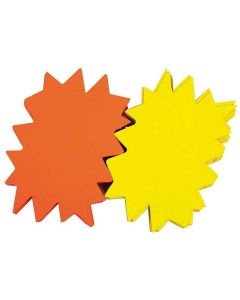 APLI Etoile - Carton fluo non effaçable - 80 x 120 mm - Jaune/Orange APLI Lot de 50