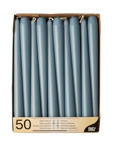 Bougie chandelier - Bleu Arctique 25 cm : STARPAK Lot de 50 image