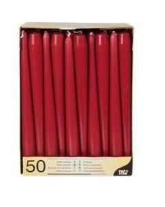 Bougie chandelier - Bordeaux 25 cm : STARPAK Lot de 50 image