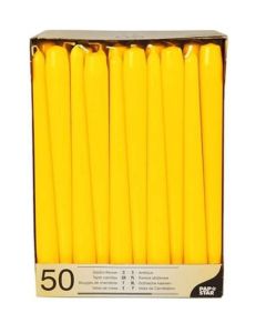 Bougie chandelier - Jaune 25 cm STARPAK Lot de 50 image