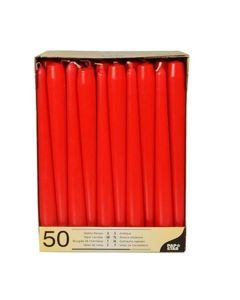 Bougie chandelier - Rouge 25 cm : STARPAK Lot de 50 image