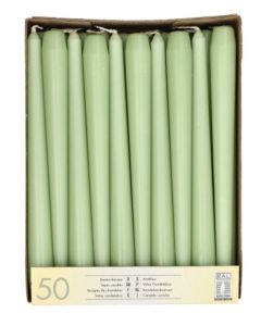 Bougie chandelier - Vert Jade 25 cm STARPAK Lot de 50