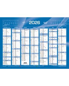 Calendrier de Banque 2025 - 550 x 405 mm QUO VADIS 238025Q Décembre à Juin