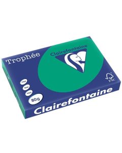 Ramette de papier Trophée de 500 feuilles A3 - Vert Sapin : CLAIREFONTAINE Photo