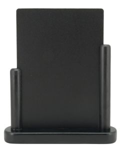 Ardoise de Table - 200 x 230 mm - Support Noir : SECURIT Elegant Moyen (ELE-BL-ME)