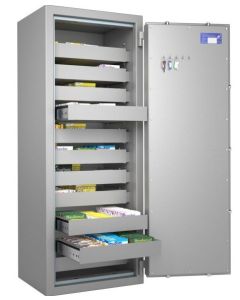 Coffre pour stupéfiants à clé - 11 tiroirs - 169L HARTMANN Pharma Protect