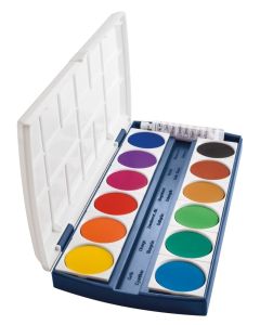 Boîte de peinture - Pastilles de 12 couleurs : HERLITZ Visuel