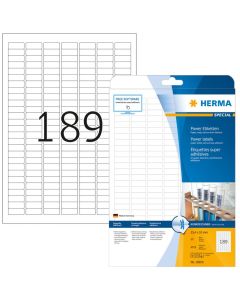HERMA etiquettes blanches résistantes aux intempéries 25,4 x 10 mm 10900