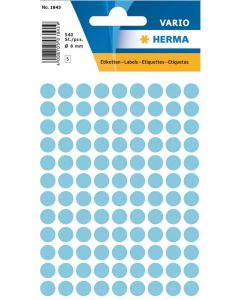 HERMA Lot de 540 étiquettes adhésives rondes - 8,0  mm - Bleu