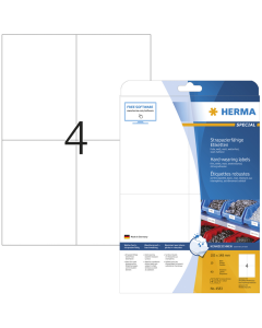 Image Étiquettes adhésives ultra résistantes - 105 x 148 mm - Blanc HERMA