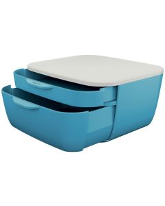 Photo Bloc de classement - 2 Tiroirs - Bleu LEITZ My Box Cosy