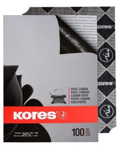 Lot de 100 feuilles de Papier Carbone - A4 - Noir : KORES Visuel