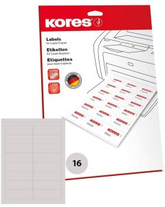 Étiquettes adhésives universelles - 99,1 x 34 mm - Blanc : KORES Lot de 400