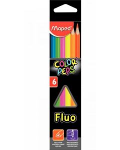MAPED Color'Peps : Étui de 6 crayons de couleur  Fluo 832003 image