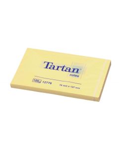 Bloc-Notes repositionnables Jaune - 127 x 76 mm TARTAN Lot de 12