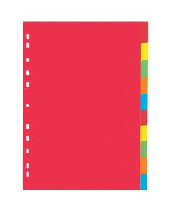 PAGNA 31101-20 : Jeu de 10 intercalaires neutres - 225 x 300 mm - Assortiment de couleurs