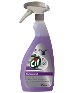Photo Nettoyant désinfectant - 750 ml - Sans parfum CIF 2in1 Professional 