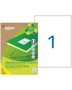 Photo Étiquettes adhésives - 210 x 297 mm - Blanc AGIPA