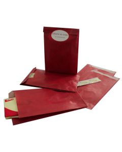Pochette d'emballage en papier - 180 x 320 mm - Kraft Rouge AGIPA 