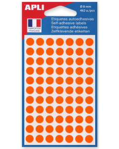 Photo pastilles adhésives 8 mm - Orange (AGIPA 111835 Etiquettes)