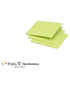 Photo Carte double en papier POLLEN 110 x 110 mm - Vert bourgeon Clairefontaine 12950C 