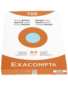 Photo Fiches Bristol quadrillées - 210 x 297 mm - Assortiment EXACOMPTA Image