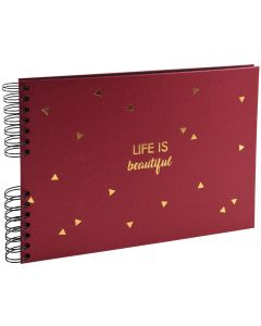 Photo Album photos à spirales - 320 x 220 mm - 150 photos - Rouge EXACOMPTA Life Image