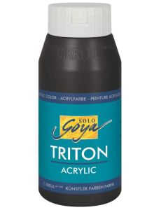 Photo Peinture acrylique Triton Acryl Basic - 750 ml - Noir C. KREUL  flacon