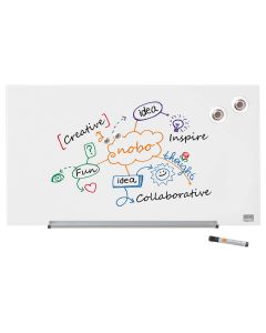 Tableau magnétique en verre - Blanc - 680 x 380 mm NOBO Impression Pro Widescreen 31" 1905175