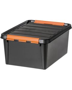 Photo Boite de rangement à couvercle - 14 litres - Noir SMARTSTORE Image