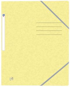 Photo Chemise à élastiques A4 - 3 rabats - Jaune Pastel OXFORD Top File+