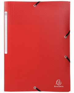 Photo Chemise à élastiques 3 rabats en PP - Rouge EXACOMPTA Opak Image