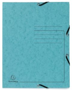 Photo Chemise imprimée à élastiques - 3 rabats - Turquoise EXACOMPTA