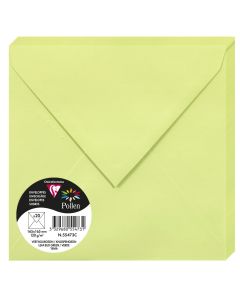 Photo POLLEN : Lot de 20 Enveloppes - 165 x 165 mm - Vert bourgeon