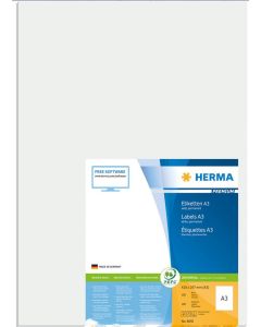 Photo Étiquettes adhésives blanches - 297 x 420 mm : HERMA Premium Lot de 100 Image