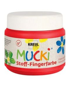 Photo KREUL : Gouache aux doigts pour textile MUCKI - 150 ml - Rouge (Peinture) modèle