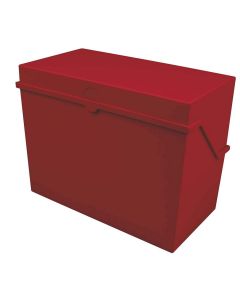 Photo Boîte en plastique pour fiches A5 - 500 fiches - Rouge : HELIT H6214525