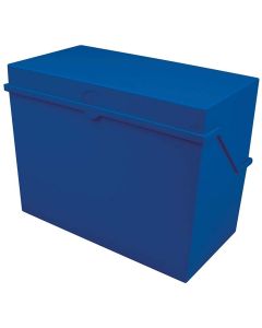 Photo Boîte en plastique pour fiches A5 - 500 fiches - Bleu : HELIT H6214534