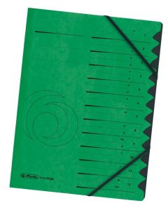 Photo Trieur à élastiques 12 compartiments - Vert HERLITZ Easy orga