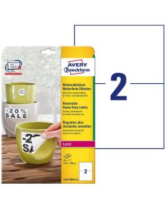 Étiquettes A5 ultra résistantes amovibles - 210 x 148 mm AVERY Lot de 40