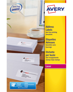 Photo Étiquettes adresses - 99,1 x 42,3 mm Lot de 1200 AVERY L7177-100.FR