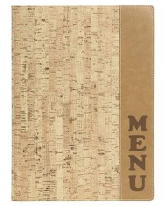 Photo Protège-menus A4 - Simili-cuir imitation Liège SECURIT Design Cork 