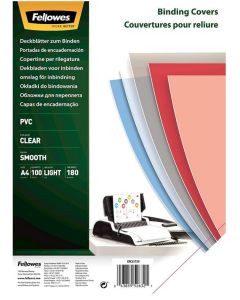 Couverture transparente pour reliure A4 - PVC 0,18 mm FELLOWES 